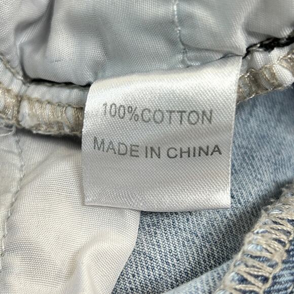 Princess Polly Jeans Size US 0 AU/UK 4 High Rise Cropped Button Fly Light Wash - Picture 8 of 8